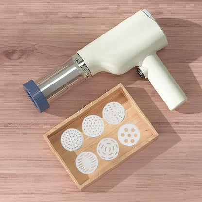 Electric Pasta Maker Machine Rechargeable Noodle Maker Cutter Automatic Electric Noodle Press Noodle Cutter With 6 Different