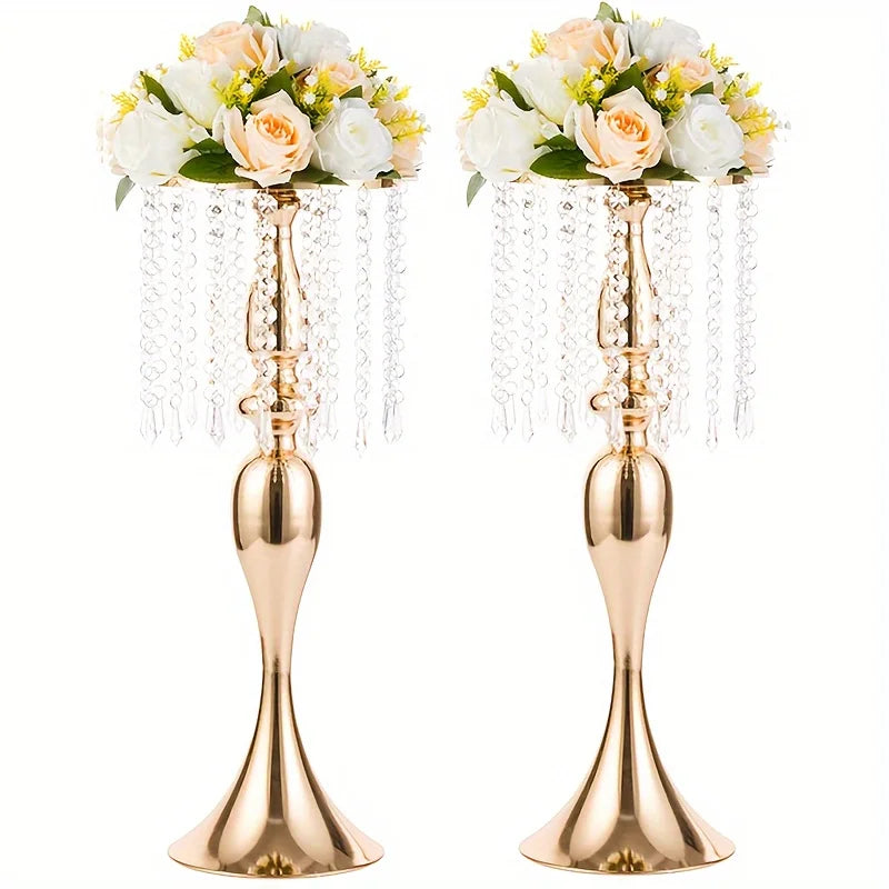 Tall Crystal Flower Stand