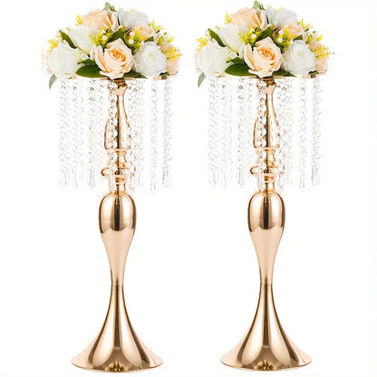 Tall Crystal Flower Stand