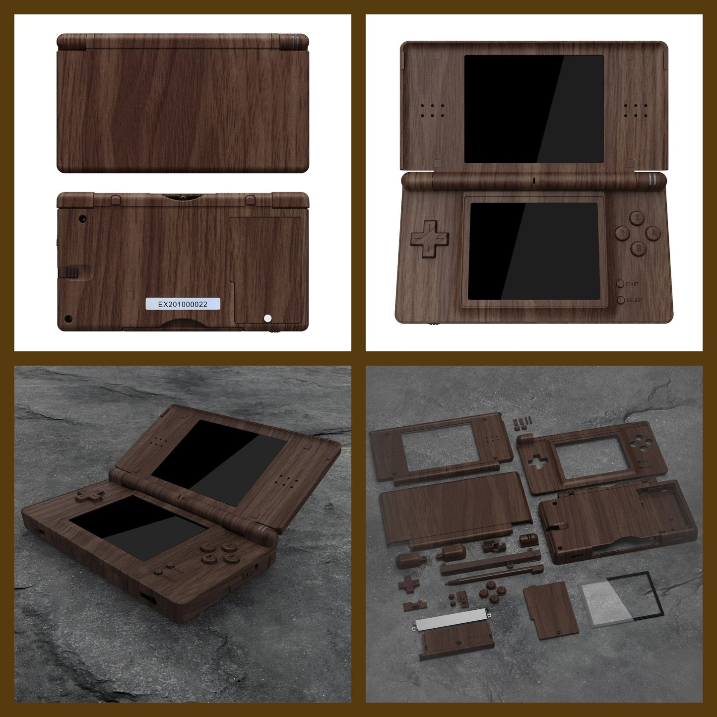 eXtremeRate Replacement Full Housing Shell for Nintendo DS Lite, Case Cover with Buttons, Screen Lens for NDSL - Single Series