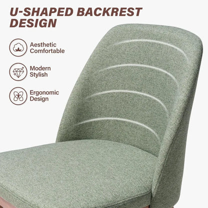 Upholstered Dining Chairs Set of 4, Modern Kitchen Chair with Back, Fabric