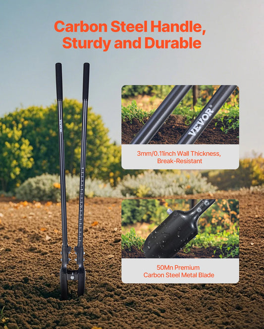 Post Hole Digger Heavy Duty Post Hole Digger Manual Hole Digger with Scale Markings Post Hole Digger for Digging Gardening
