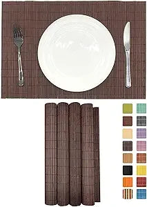 Set of 24 Bamboo Placemats 17.7X11.8Inch