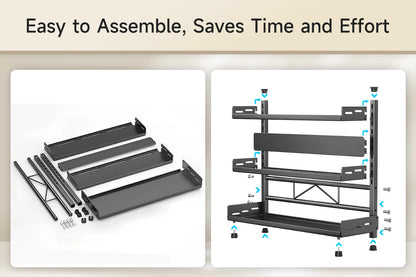 1pc Multi-Tier Spice Rack, Space-Saving Kitchen Countertop Organizer for Seasoning Jar Storage
