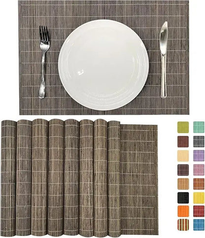 Set of 24 Bamboo Placemats 17.7X11.8Inch