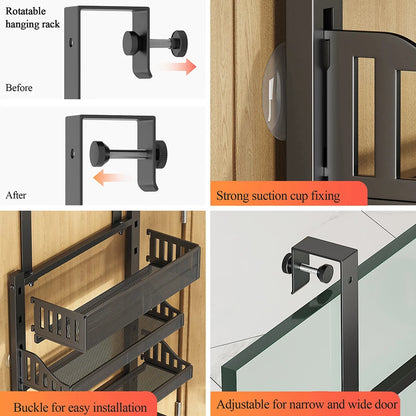 Over The Door Pantry Organizer, 10-Tier Pantry Door Hanging Heavy-Duty Carbon Steel Storage Rack Organizer For Kitchen Spice