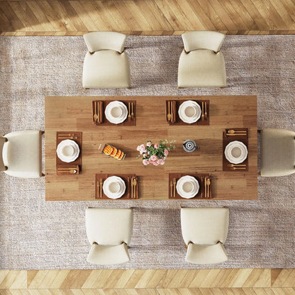 63-inch Dining Table for 4-6, Farmhouse Kitchen Table with Large Tabletop