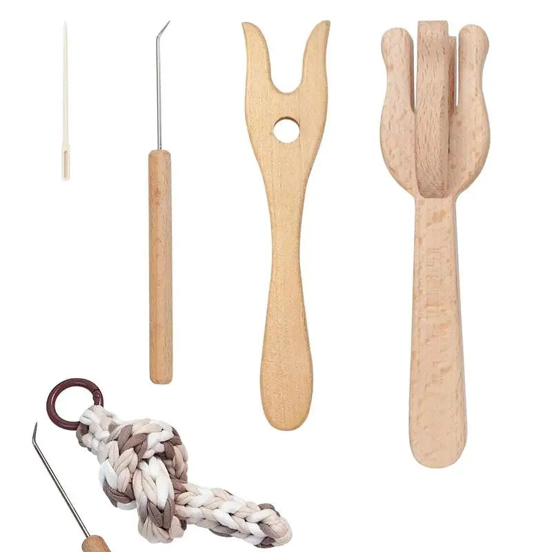 4Pcs Braided Tools For DIY Knitting Crafts