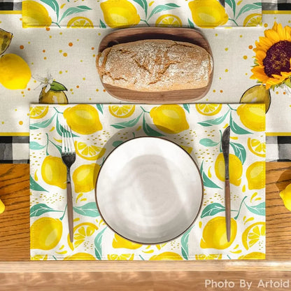 Lemon Summer Placemats 12 X 18 Inch