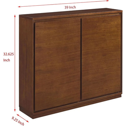 Mid Century Modern Sideboard Buffet Cabinet ,Small Storage Cabinet with 2 Outlet Holes for Living Room, Kitchen, Entryway