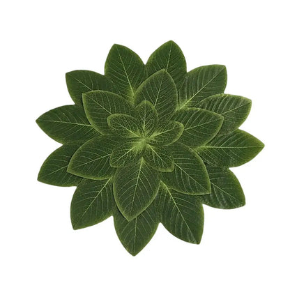 Table Decor Green Leaves Shape Heat Proof Table Mat Washable Dining Table Mats Heat Insulation Table Place Mat For Dining Room