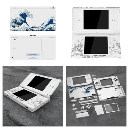 eXtremeRate Replacement Full Housing Shell for Nintendo DS Lite, Case Cover with Buttons, Screen Lens for NDSL - Single Series