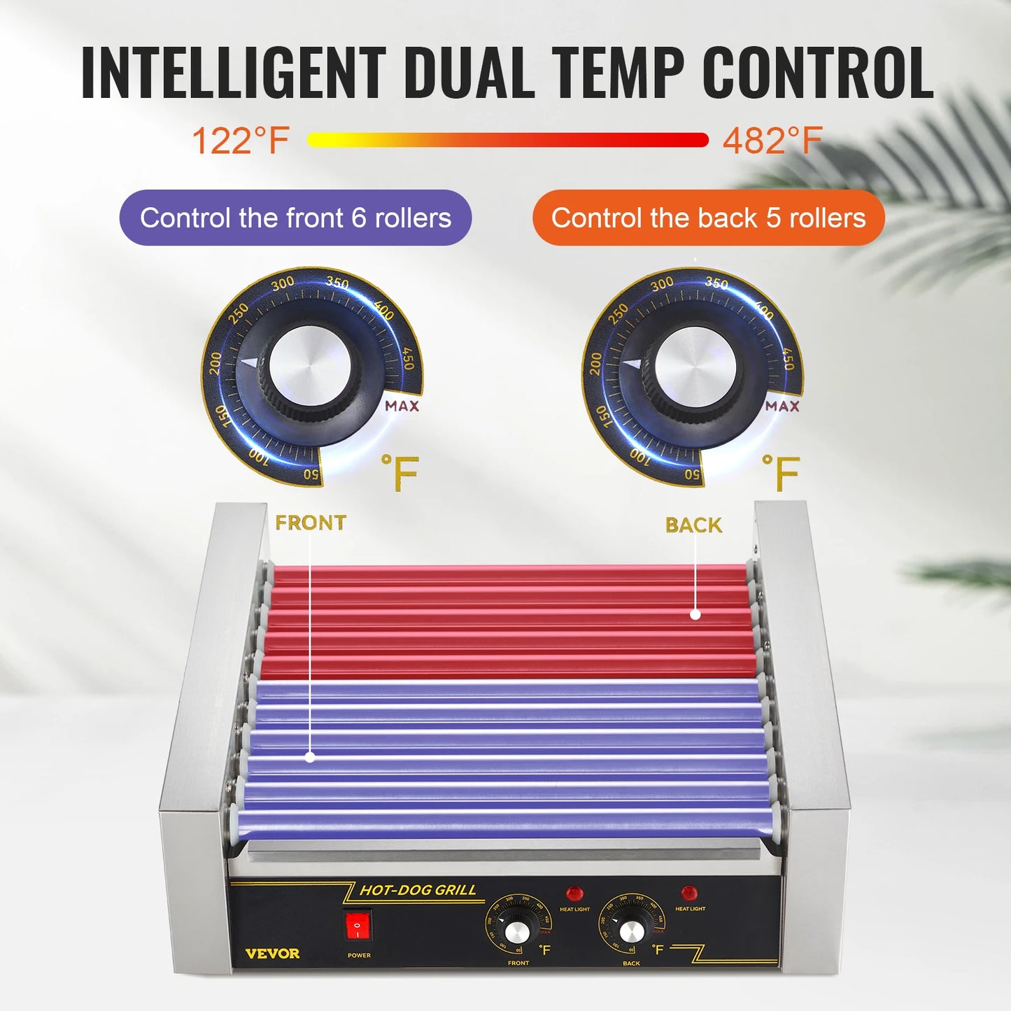 5/7/11 Rods Commercial Hot Dog Roller