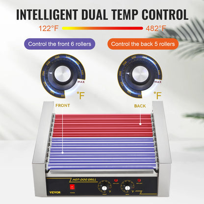 5/7/11 Rods Commercial Hot Dog Roller