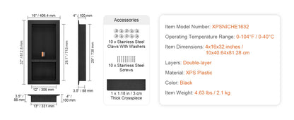 Shower Niche Ready for Tile Shelf Organizer  Corners Niche Recessed Sealed Protection  Soap Storage for Shower Bathroom