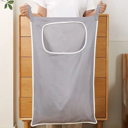 Over-the-Door Hanging Laundry Basket Wall-mounted Dirty Clothes Storage Organizer for Bathroom