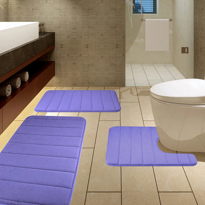 Super Absorbent Bath Mat Memory Foam Carpet Non-slip Bathroom Rug