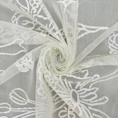 New French Tulip Bouquet Lace Tablecloth, Coffee Table, Bedside Table Cover, Plain White Three-Dimensional Table Runner