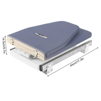 Retractable Rotating Ironing Board Gray Foldable Pull-out Storage Cabinet Laundry Accessories