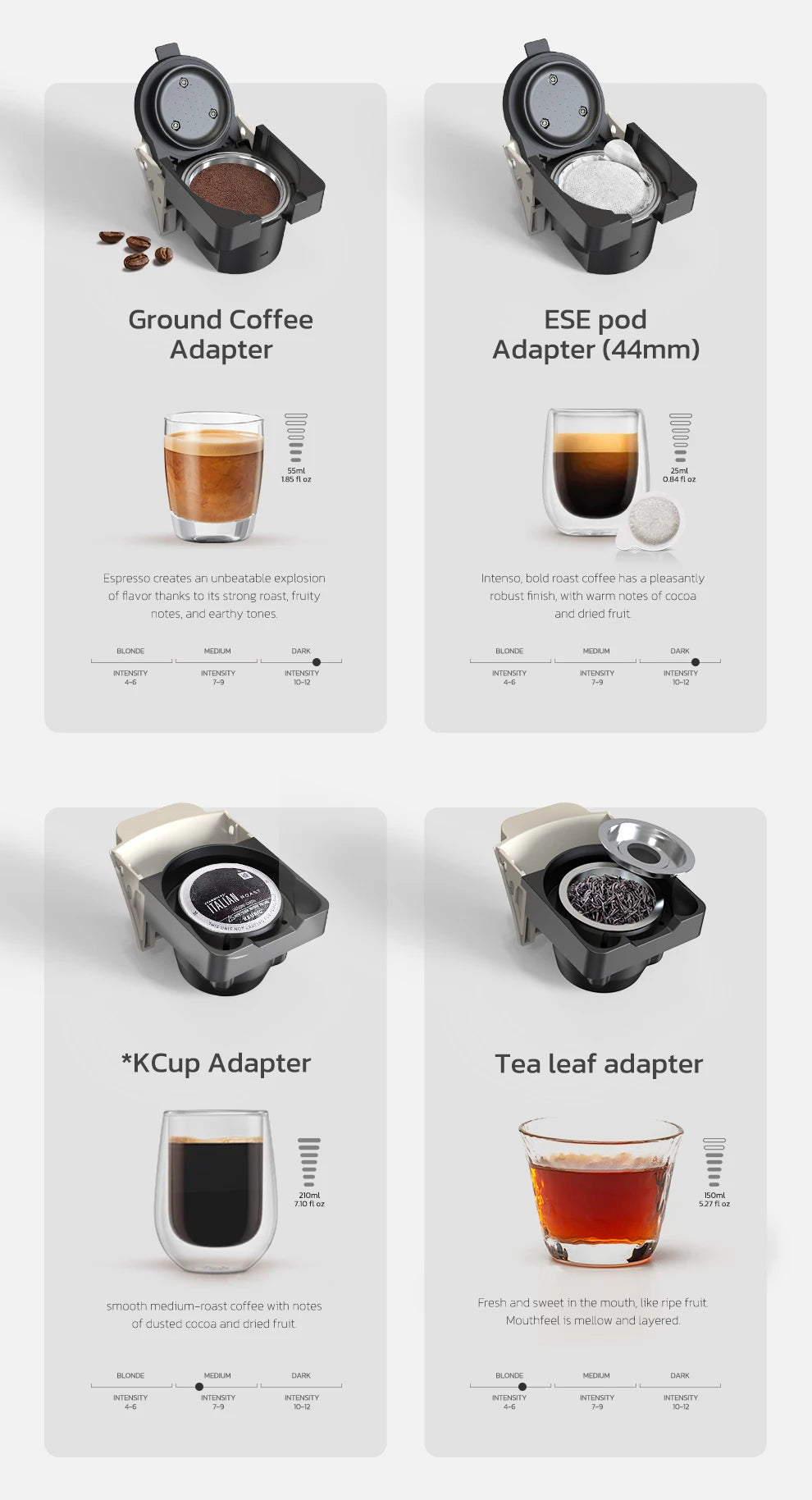 6in1 Capsule Coffee Machine Hot/Cold Multiple Espresso  Cappuccino Coffee Maker