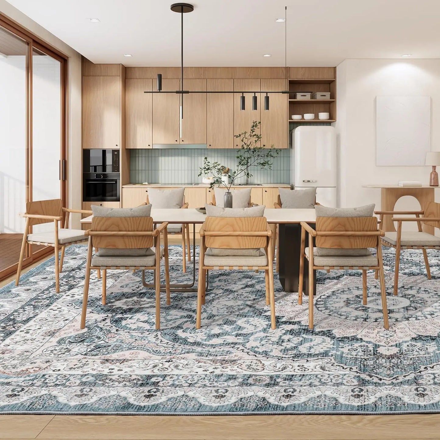 Non-Slip Low Pile Area Rugs ,Machine Washable