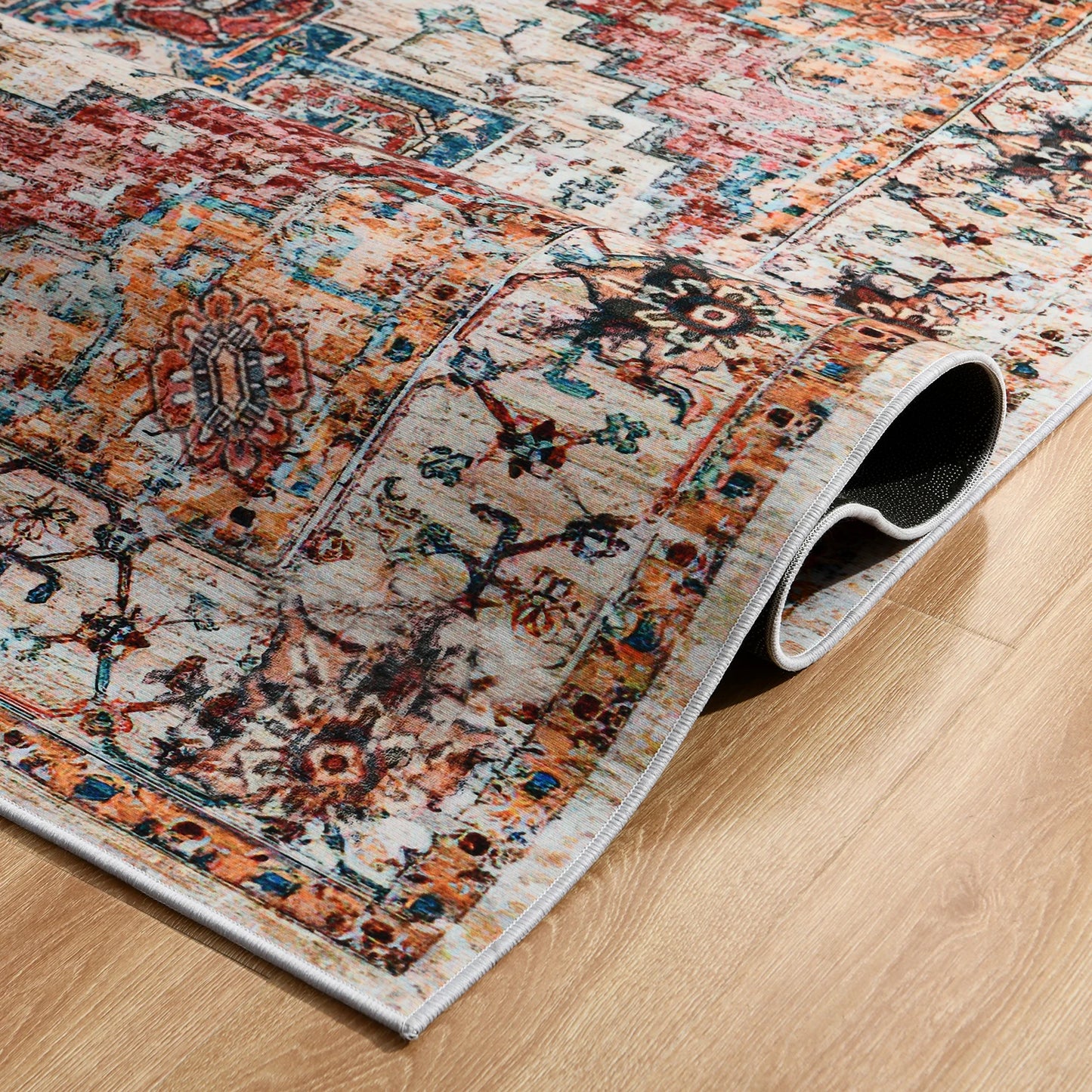 Vintage Bohemian Area Rug for Living Room, Bedroom