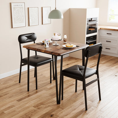Small Dining Table Sets for 2 with Upholstered Chairs