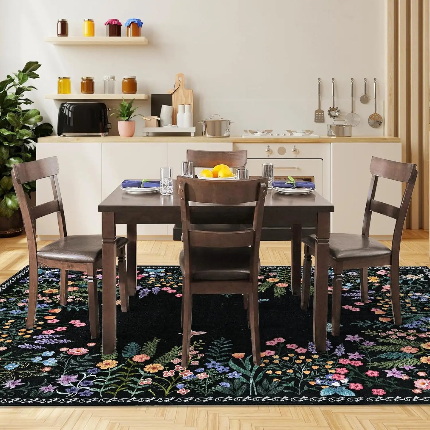 Washable Floral Rug ,Soft ,Non Slip