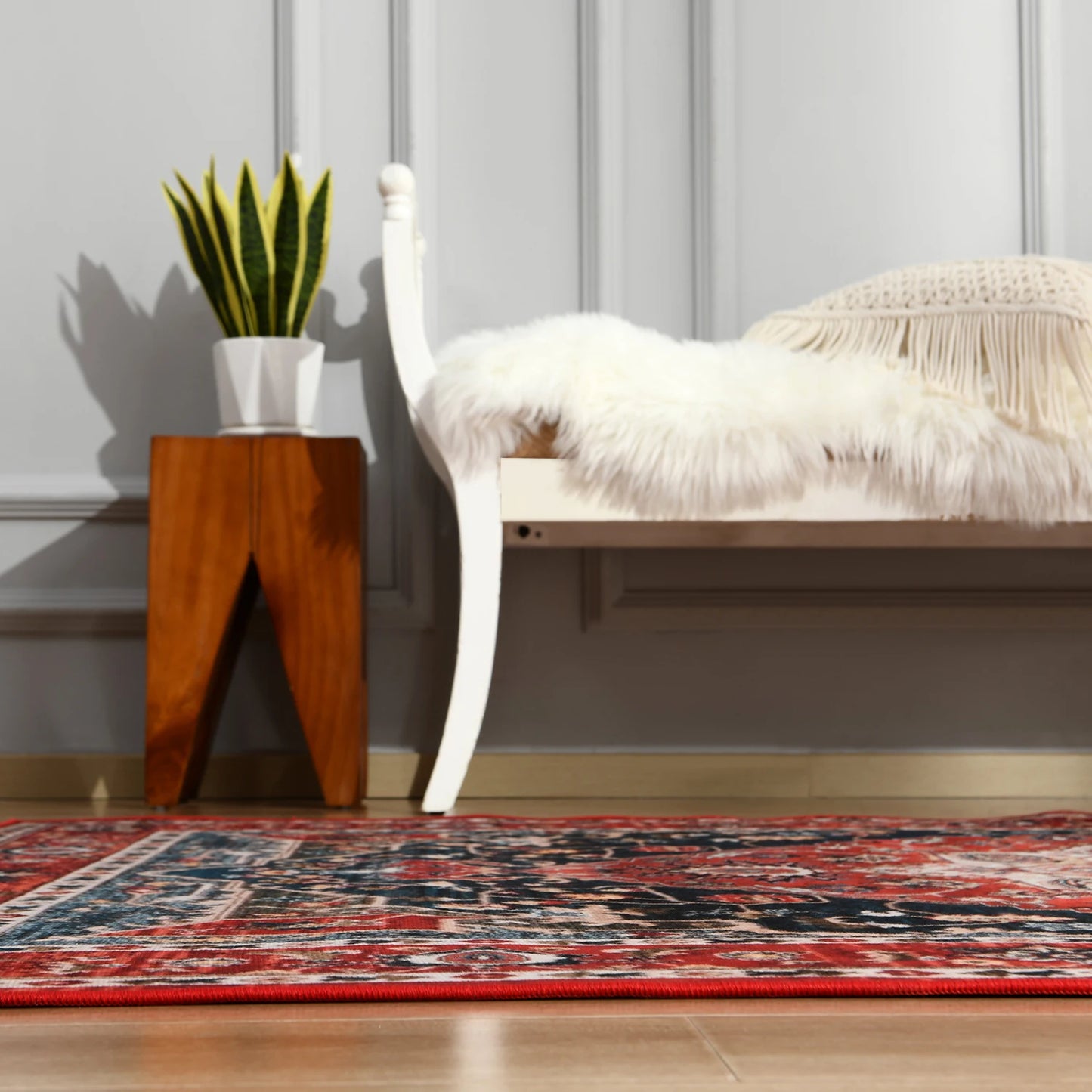 Vintage Bohemian Area Rug for Living Room, Bedroom