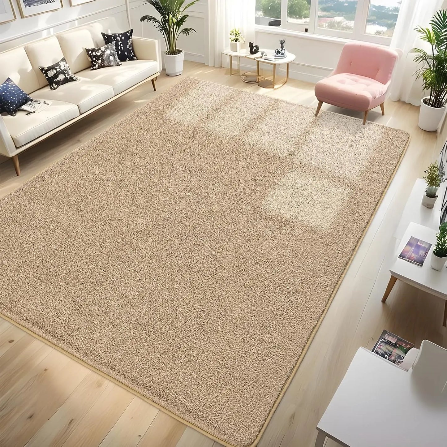 Living Room ,Bedroom Carpet Nonslip Large Soft