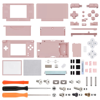 eXtremeRate Replacement Full Housing Shell for Nintendo DS Lite, Case Cover with Buttons, Screen Lens for NDSL - Single Series