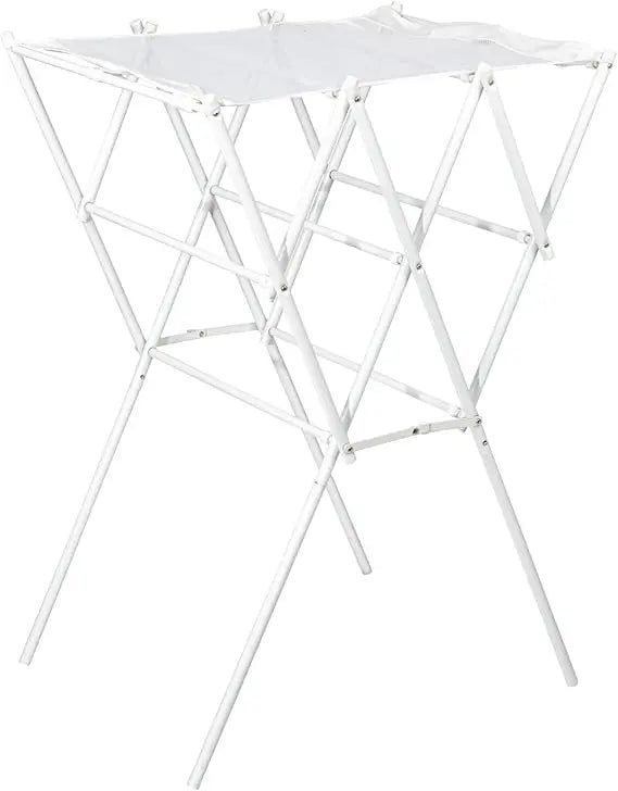 Household Essentials Clothes Drying Rack, Foldable, Expandable and Collapsible Laundry Drying Rack, Silver