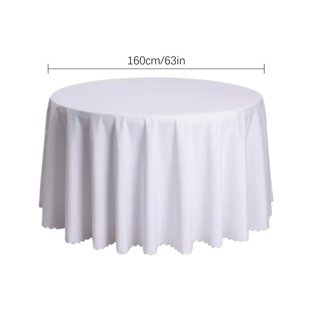 Cloth Tablecloths Round 63-Inch Polyester Table Linens Stain Resistant