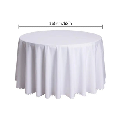 Cloth Tablecloths Round 63-Inch Polyester Table Linens Stain Resistant