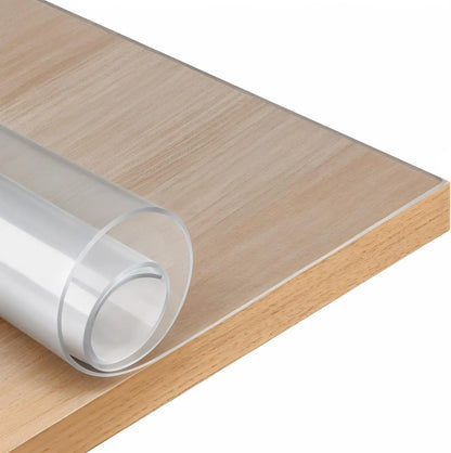 1.5mm Thick 24 x 48 Clear Vinyl Blotter Mat Table Protector, Plastic , Wipeable Easy Clean