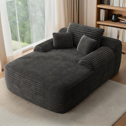 68'' Plush Corduroy Cloud Couch, Fluffy Oversized Sofa Bed for Bedroom Living Room, Comfy Boneless