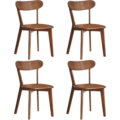 Kitchen Table Chairs Set of 4 Modern Dining Room ,Walnut