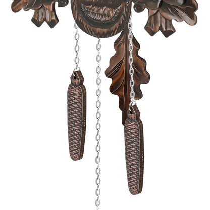 Wooden Cuckoo Clock with Pendulum Bird Automatic Chiming for Living Room Kitchen Office Wall Silent Quartz Movement