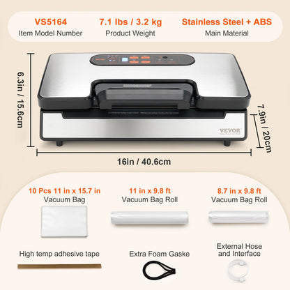 130W Vacuum Sealer Food Packaging Machine