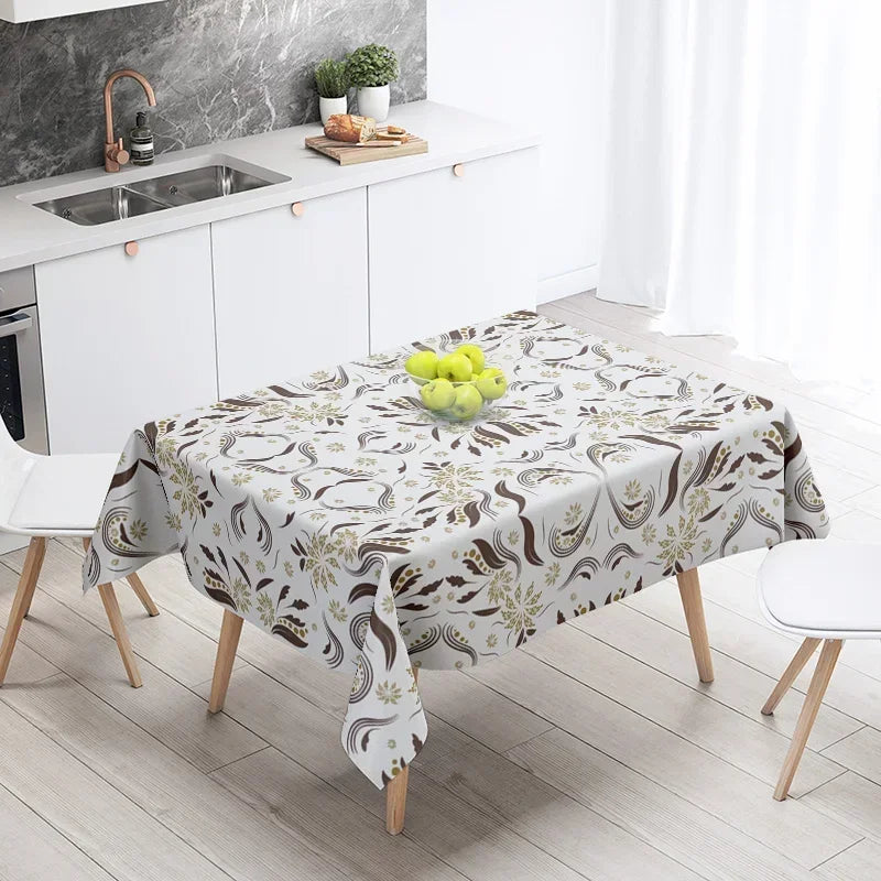 Home tablecloths dining decoration and rectangular table accessories waterproof cloth Anti-stain simple Modern abstract nordic