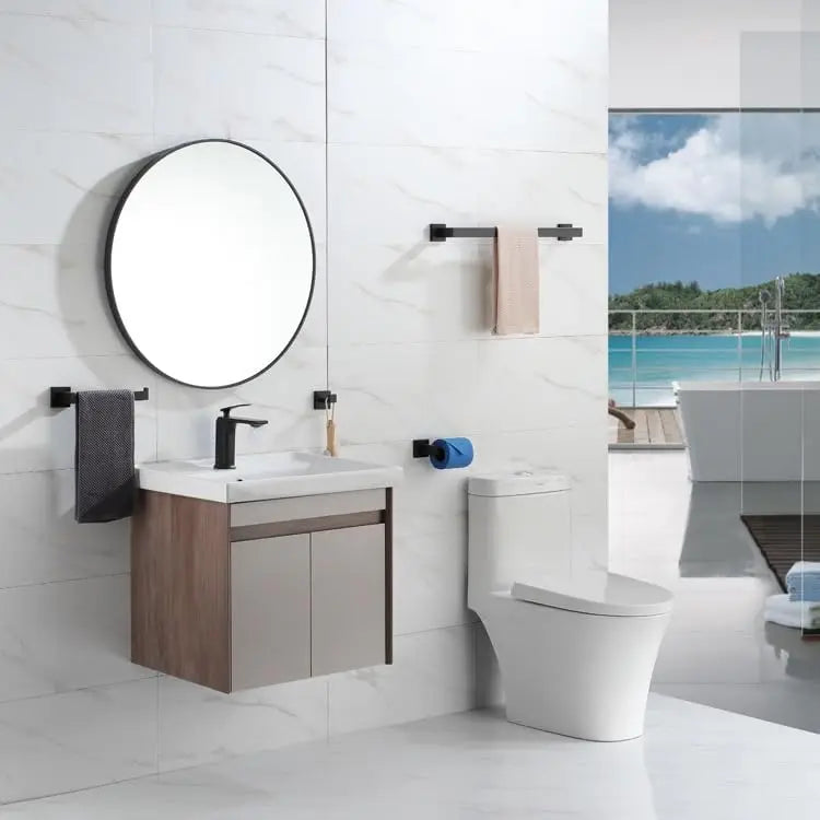 5Pcs Bathroom Hardware Set, 304 Stainless Steel Bathroom Accessories Set Include Towel Bar Hand Towel Holder Toilet Paper Holder