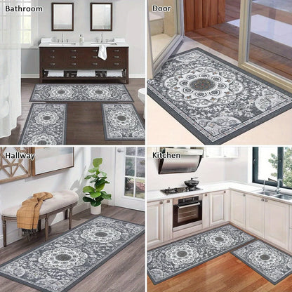 3 pcs set floor mat Bohemian style rugs kitchen carpet Non-slip comfortable washable kitchen decoration office bedroom corridor
