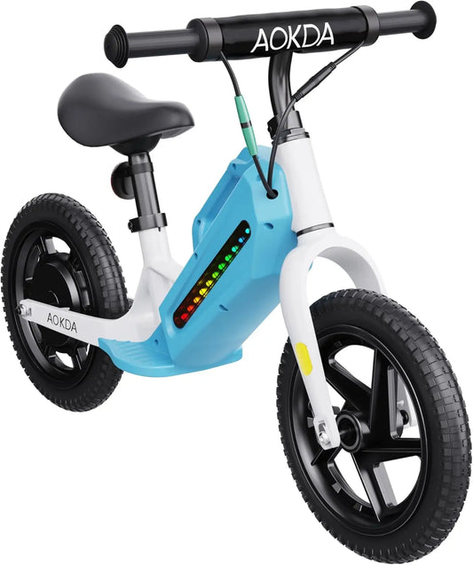 Electric Bikes for Kids, 180W Electric Balance Bike, 12" Pneumatic Tire 21.6V/5.2Ah Battery Boys & Girls E Bike Bicycle