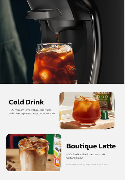 6in1 Capsule Coffee Machine Hot/Cold Multiple Espresso  Cappuccino Coffee Maker