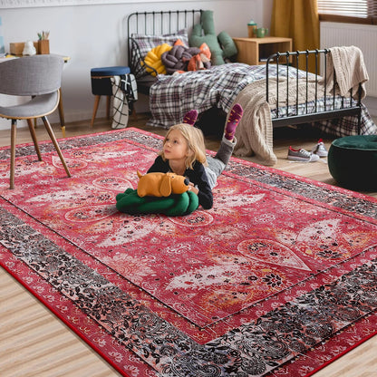 Soft Vintage Floral Area Rugs