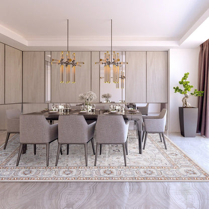 Vintage Floral  Soft Accent Area Rug  Low-Pile Carpet for Living Room Bedroom