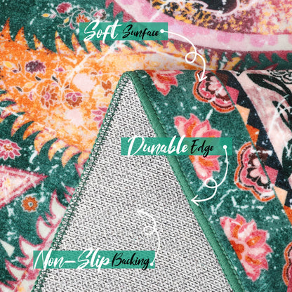 Soft Vintage Floral Area Rugs