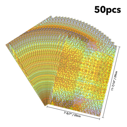 50pcs/pack 20x29cm Toner Hot Stamping Foil Paper A4 Toner Reactive Foil Foil By Laser Printer and Laminator For DIY Crafts Paper