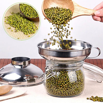 Wide Mouth Funnel Stainless Steel Canning Funnels For Filling Bottles Metal Funnels With Handle For Filling Bottles Funnel