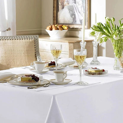 Reusable Tablecloths 6 Pack Stain Resistant Polyester Fabric Rectangular Tables Suitable Parties Events Family Gatherings